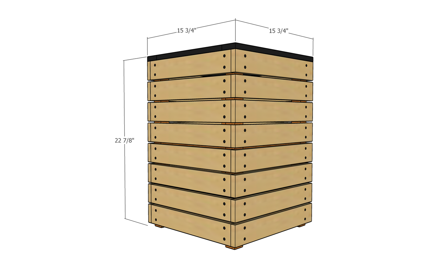 Modern Style Slat Planter Box PLANS