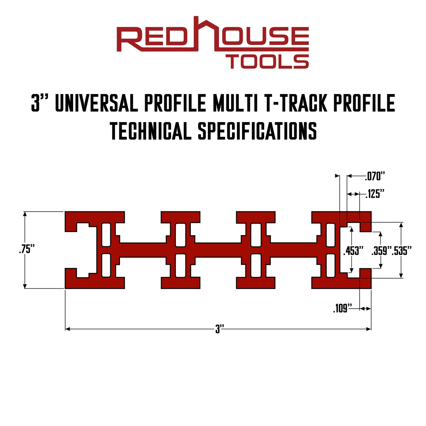 24" Universal Aluminum Woodworking Multi-T-track Rail/Fence (Single) - Choose Your Color