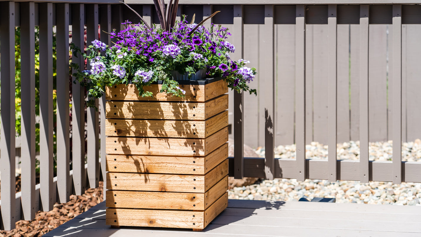 Modern Style Slat Planter Box PLANS Inspire Woodcraft