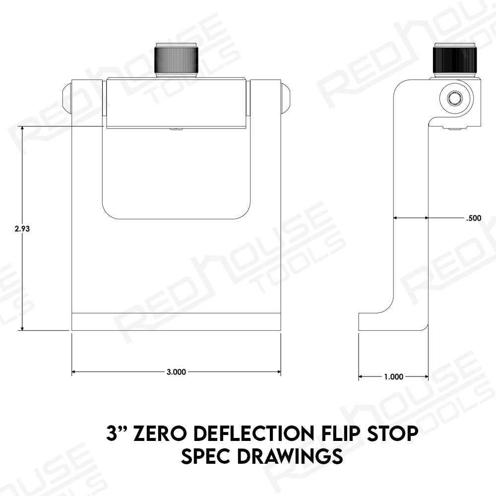 Zero Deflection™ 3" Precision Flip Stop