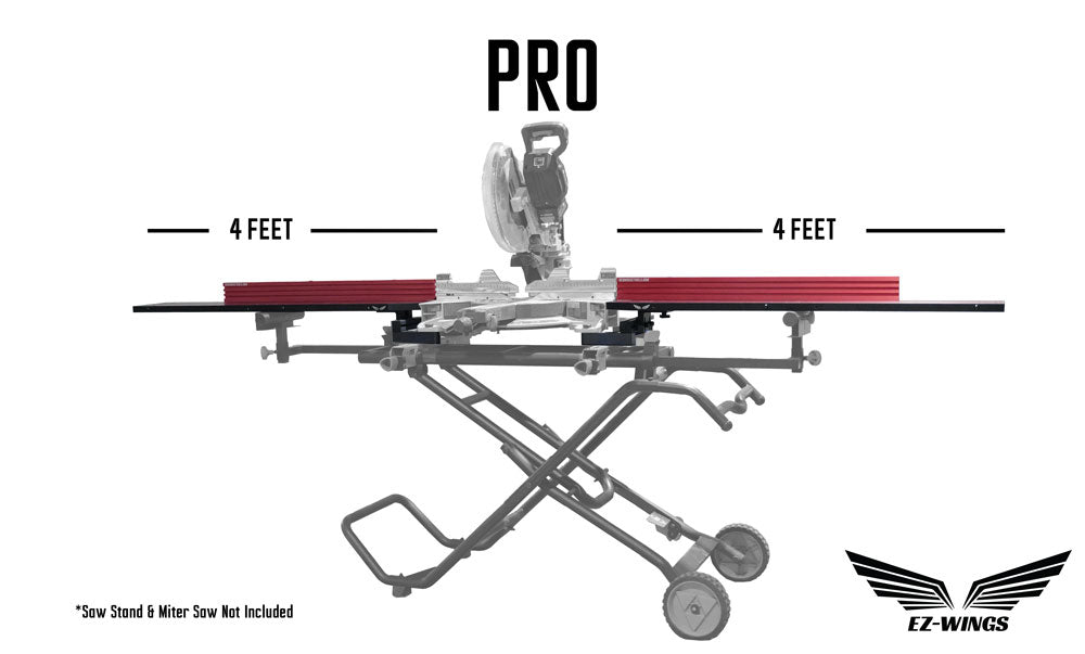 EZ-Wings™ PRO 8' Portable Miter Saw Station
